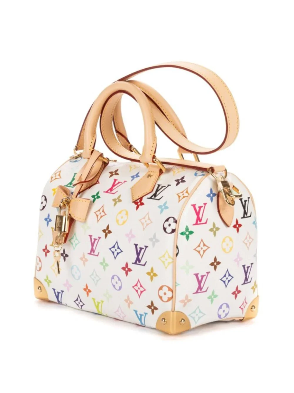 Louis Vuitton Ltd Ed LV Takashi Murakami Speedy Bandouli?re Multicolor Monogram